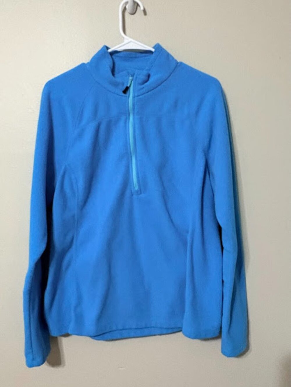 Eddie Bauer Blue Quarter-Zip Fleece Pullover - Size XL